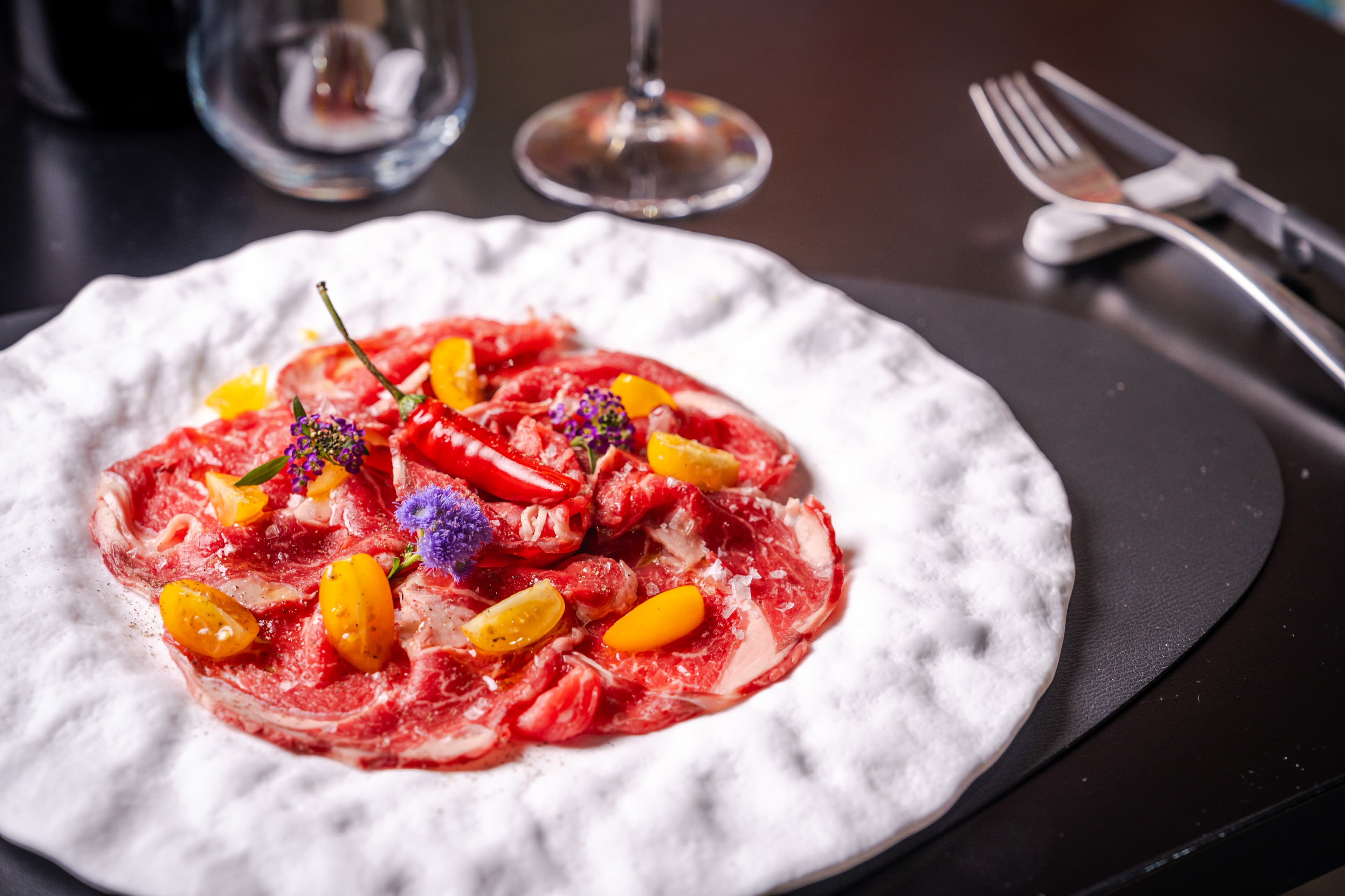 Carpaccio de ternera cruda