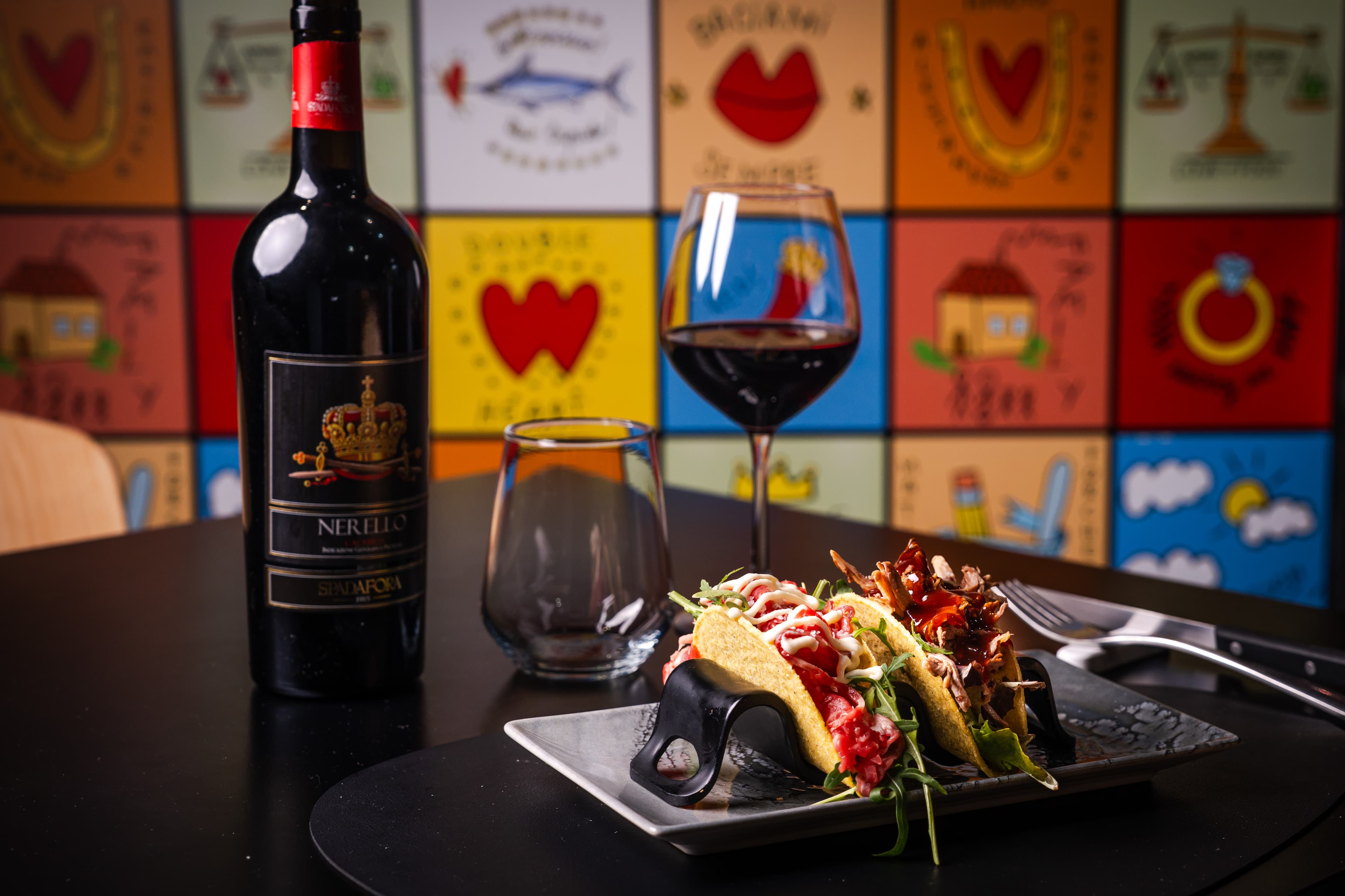 Tacos de carne artesanales